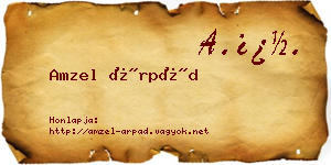 Amzel Árpád névjegykártya