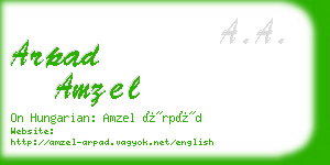 arpad amzel business card